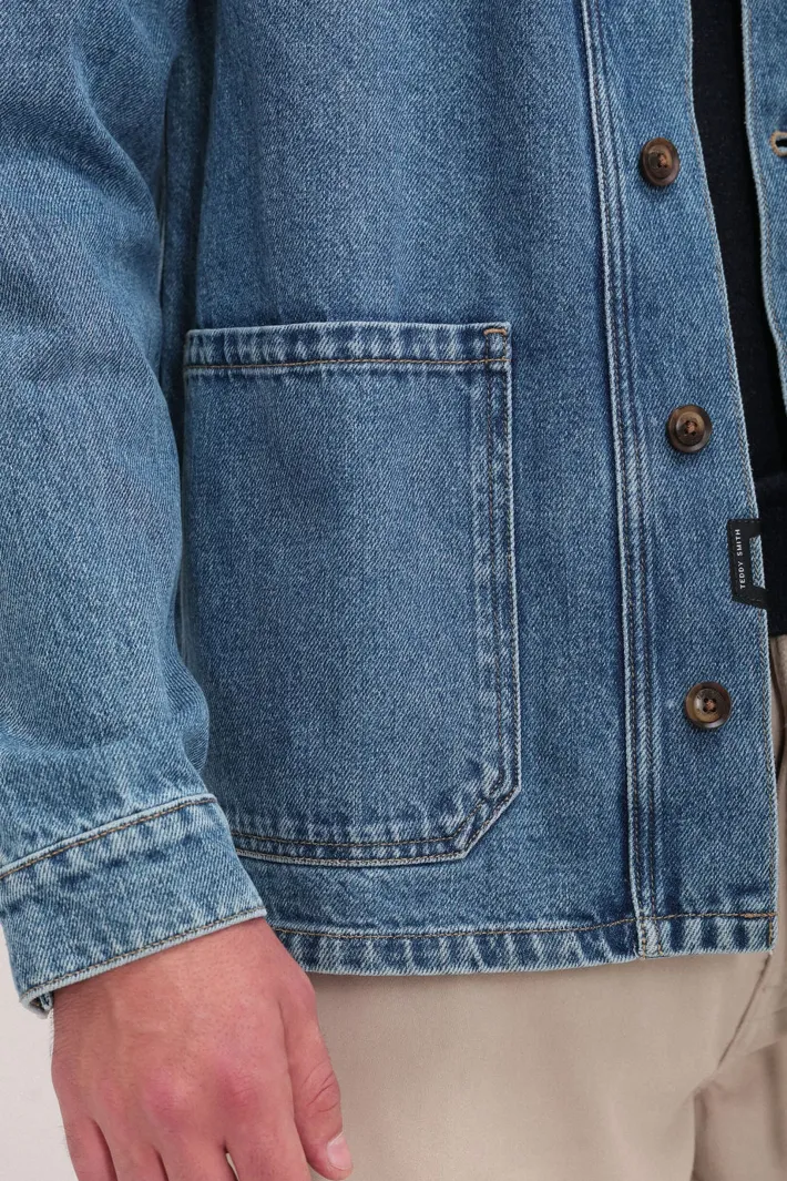 Teddy Smith Veste denim V-MAX VINTAGE/INDIGO Flash Sale