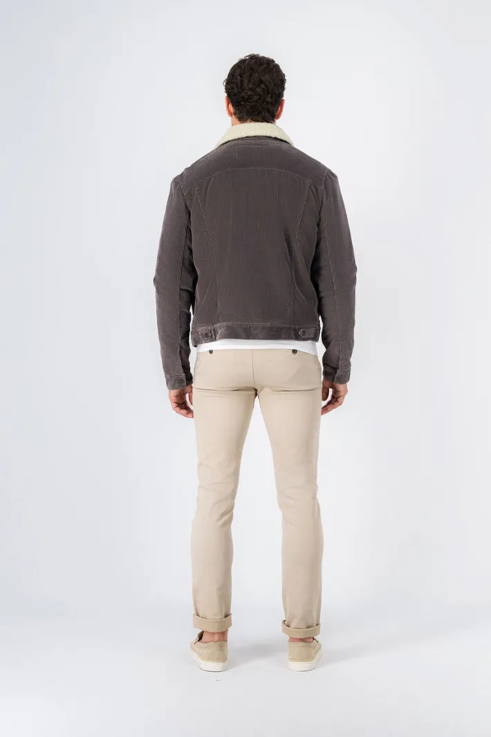 Teddy Smith Veste en denim avec col en sherpa RANDALL SHERPA TURBULENCE KAKI Cheap
