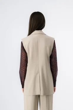 Teddy Smith Veste sans manches oversize CREAM BISTRETCH BEIGE Sale