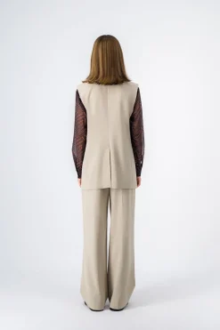 Teddy Smith Veste sans manches oversize CREAM BISTRETCH BEIGE Sale