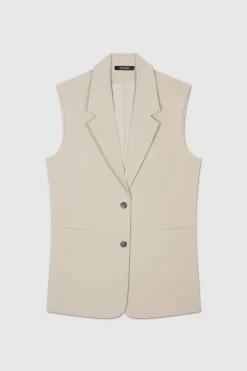 Teddy Smith Veste sans manches oversize CREAM BISTRETCH BEIGE Sale