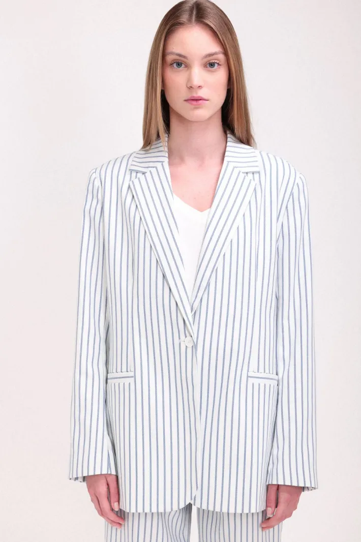 Teddy Smith Veste V-ROSA STRIPE BLANC Shop
